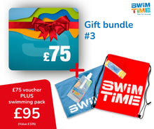 Load image into Gallery viewer, £75 Swimtime UK Gift Voucher + Starter Pack Bundle (worth £105)
